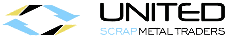 United Scrap Metal Traders logo with metallic and blue design elements.