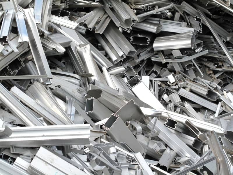 Pile of assorted scrap metal ready for recycling by builders and tradies.