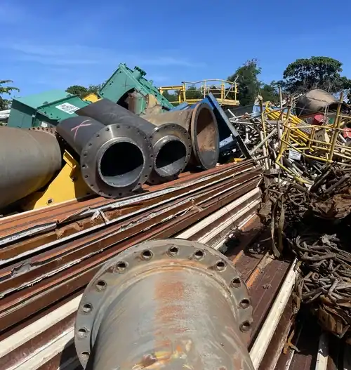Industrial scrap metal materials and equipment for recycling and trading.